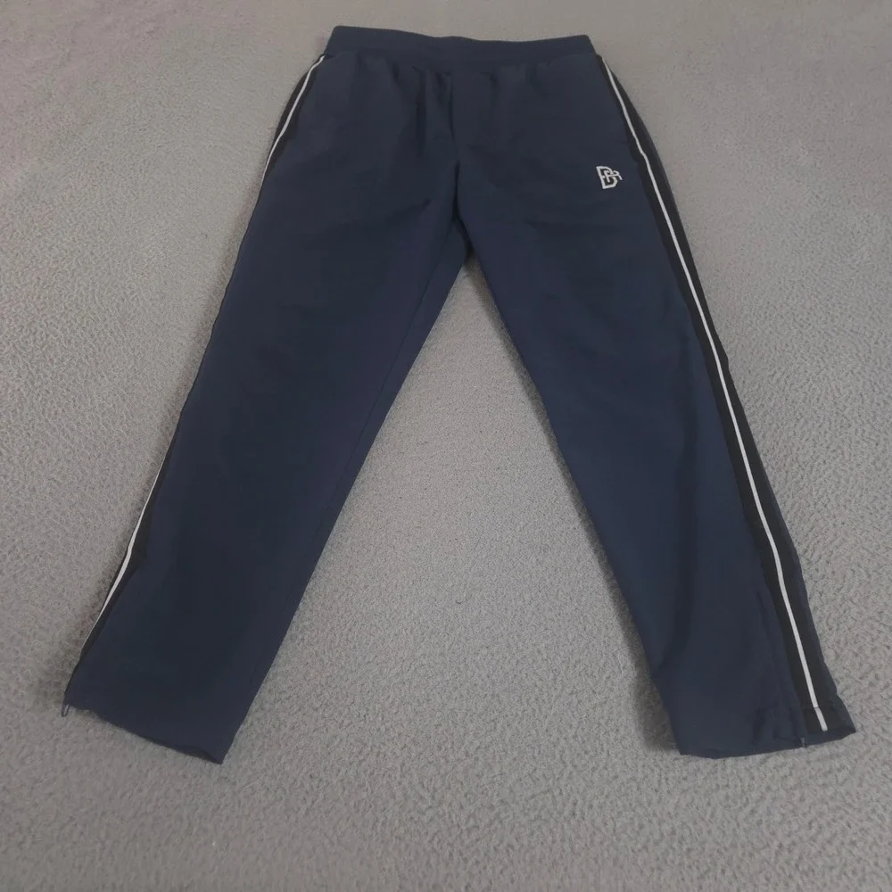 Banana Republic Pants Mens M Navy Track Performance Side Stripe Tapered Leg Zip